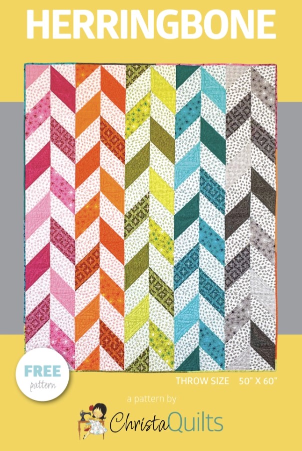 Stitchy, Free Pattern, Herringbone, Christa Watson, Benartex