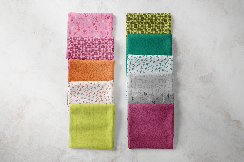 Stitchy Fat Quarter Bundle, 25pcs/bundle, Christa Watson, Benartex