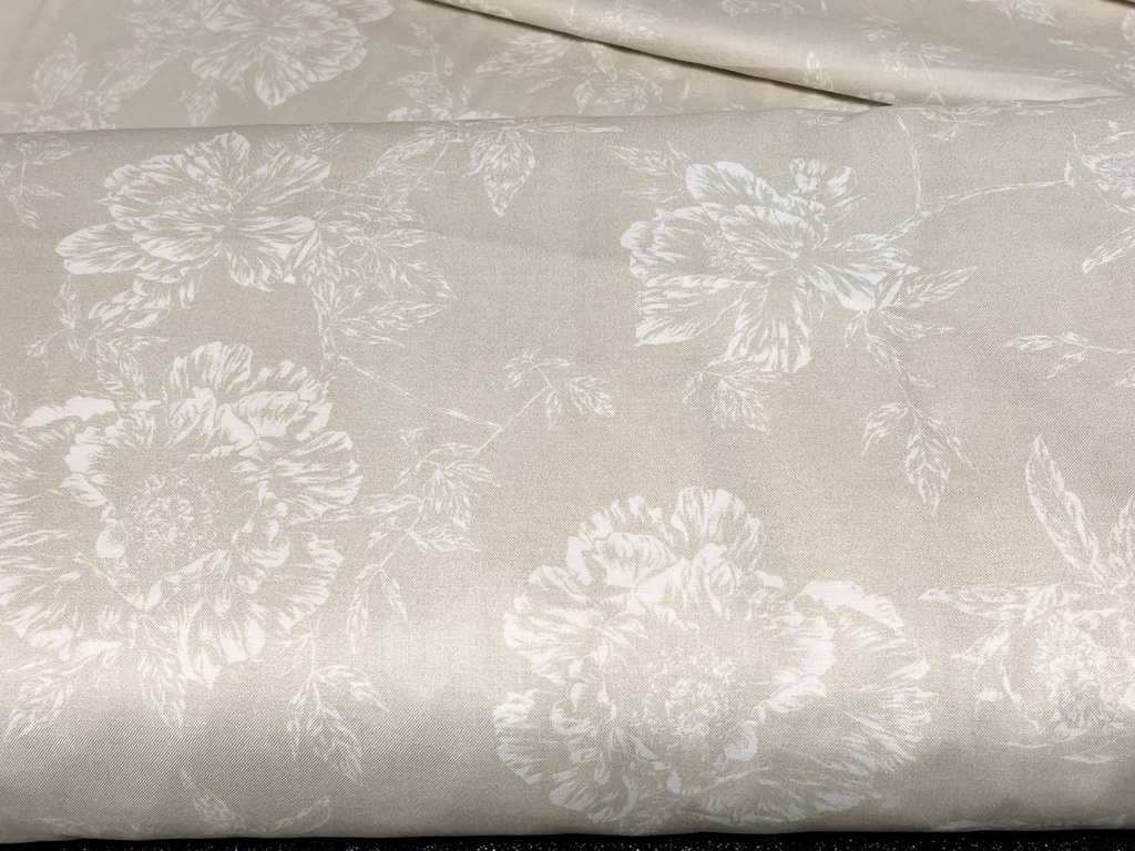 108in Linen Shadow Flower, WideBack, Greta Lynn, Benartex
