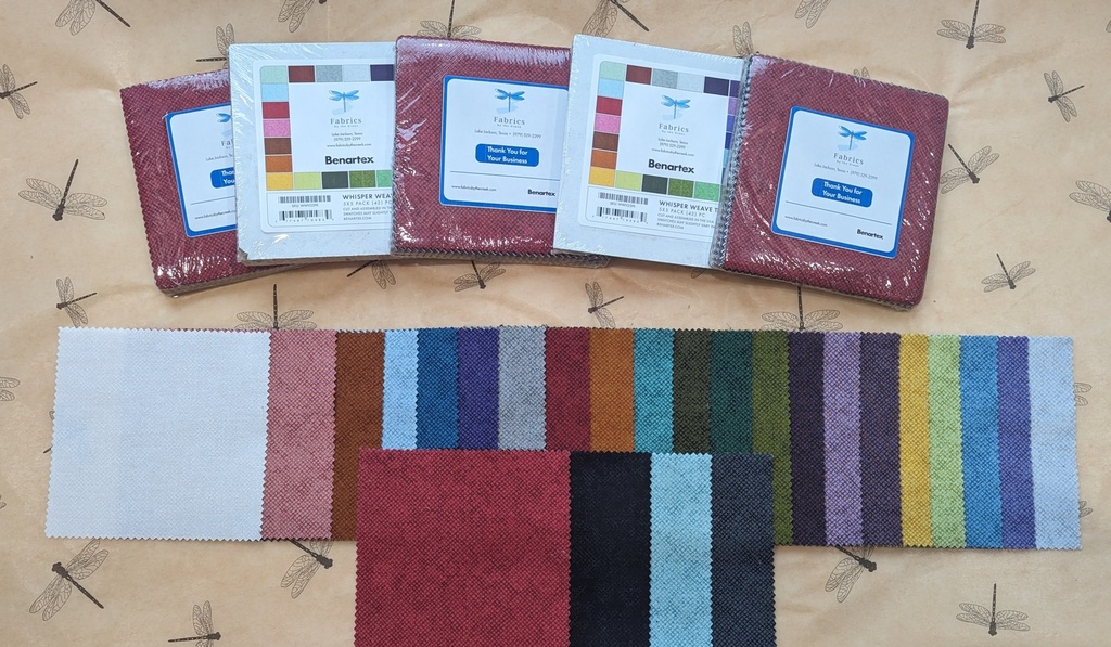 Whisper Weave Too, 5x5 Charms 42pcs, Nancy Halvorsen, Benartex