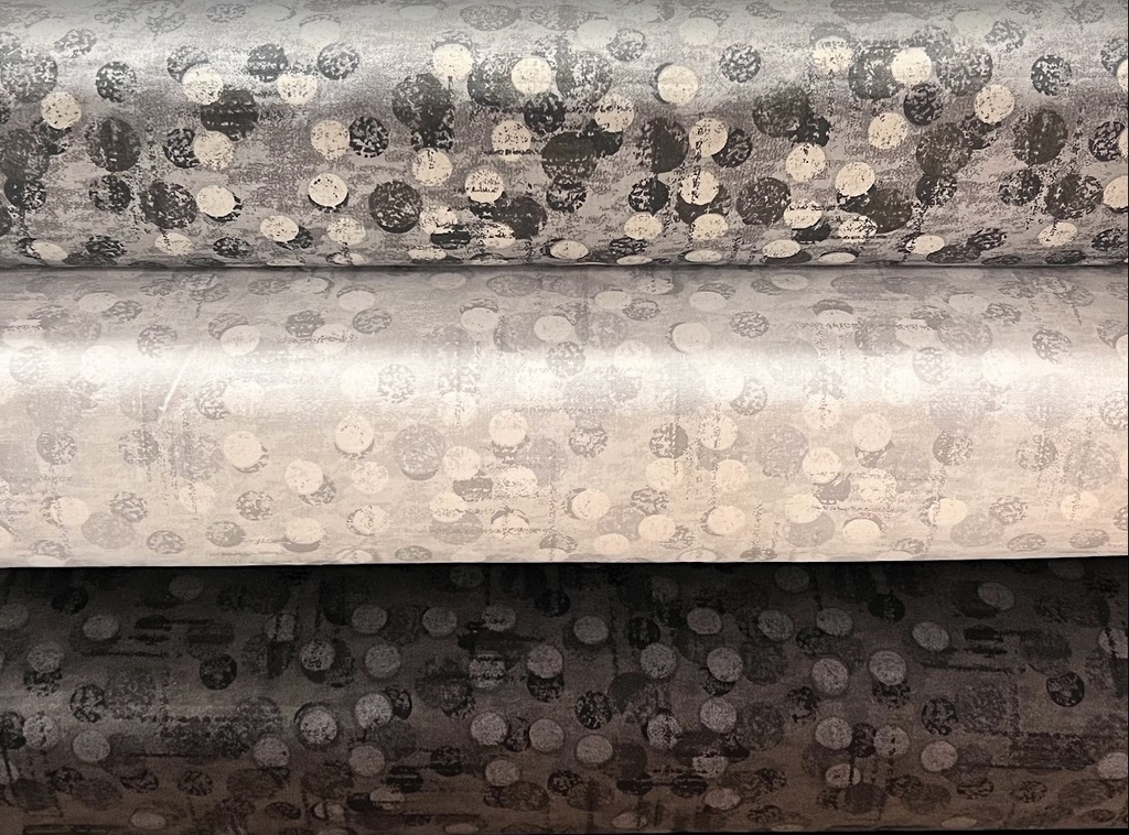 108" Charcoal, Fog, Grey Jot Dot WideBack, Blank Quilting