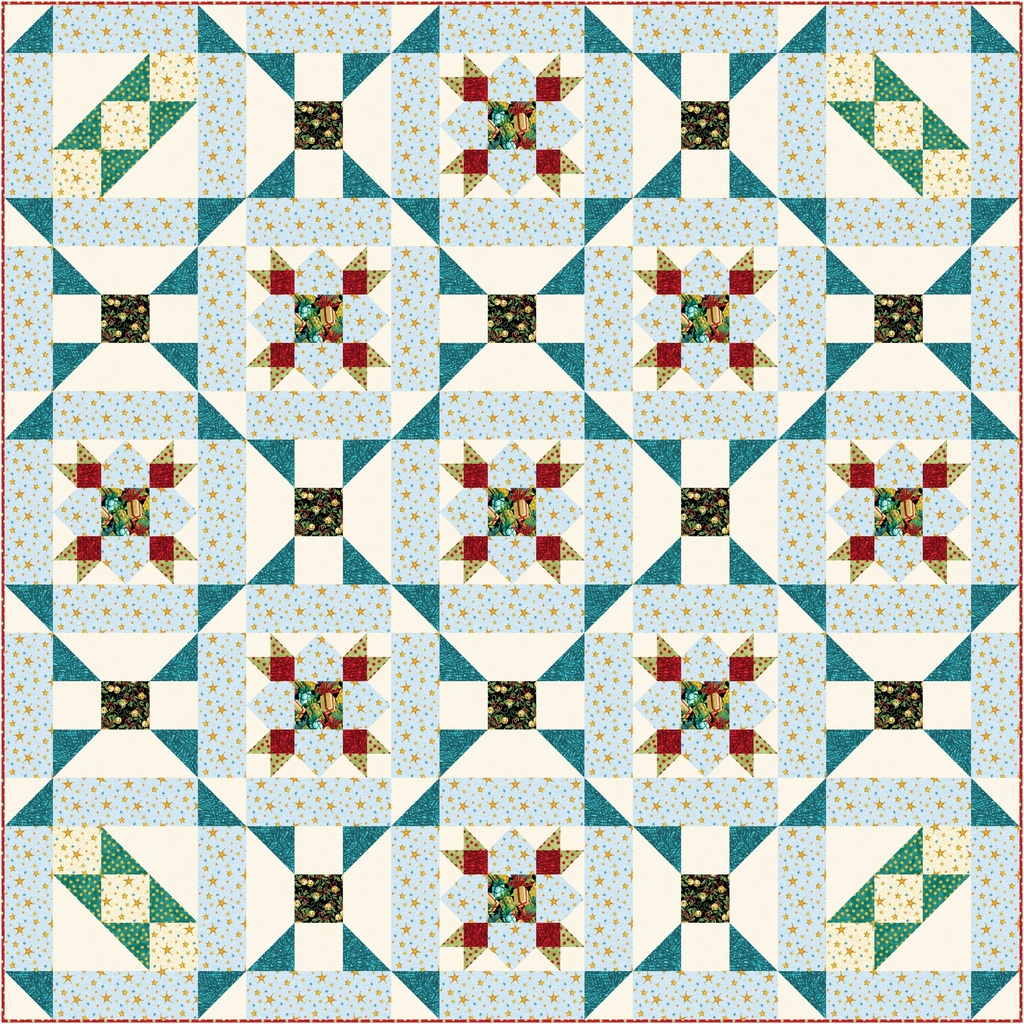 Sample Quilt, Christmas Spirit, David Galchutt, Benartex Fabrics