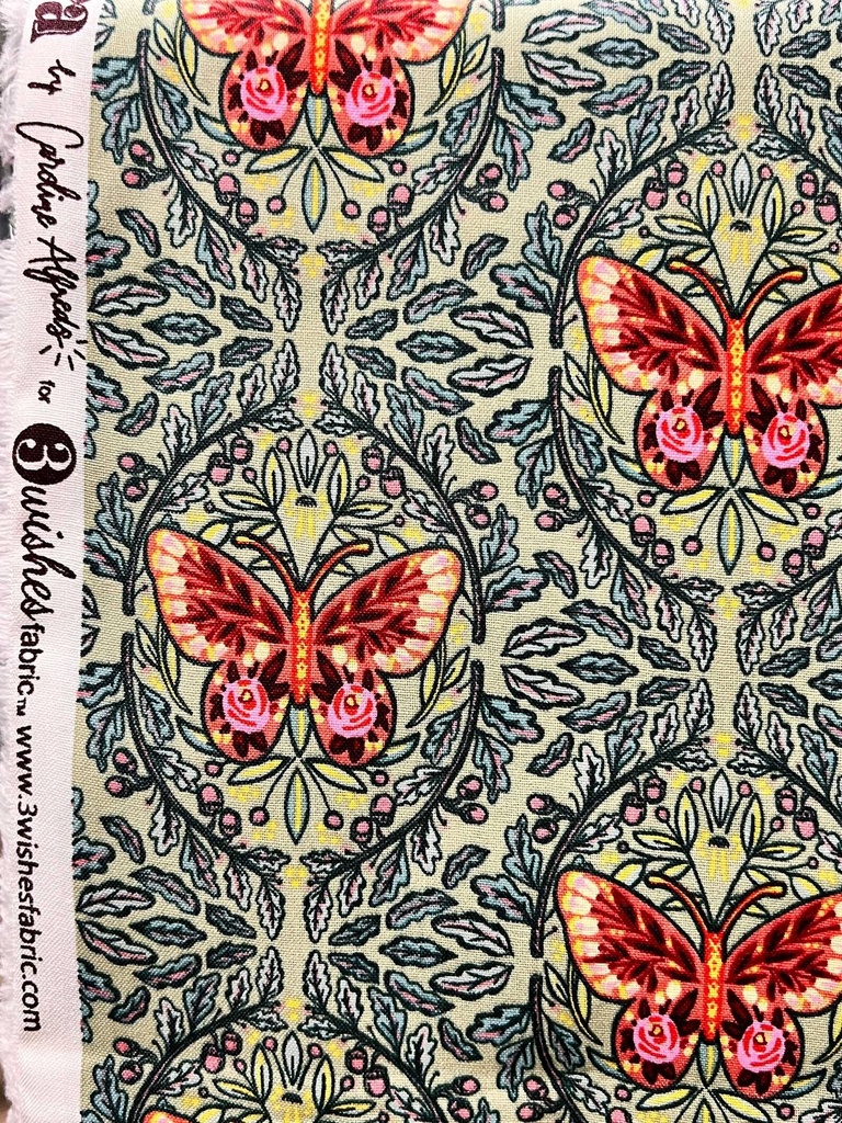 Mirrored Butterfly Green, Folk Flora