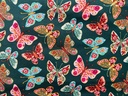 Tossed Butterfly Green, Folk Flora