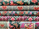 Tossed Butterfly Green, Folk Flora