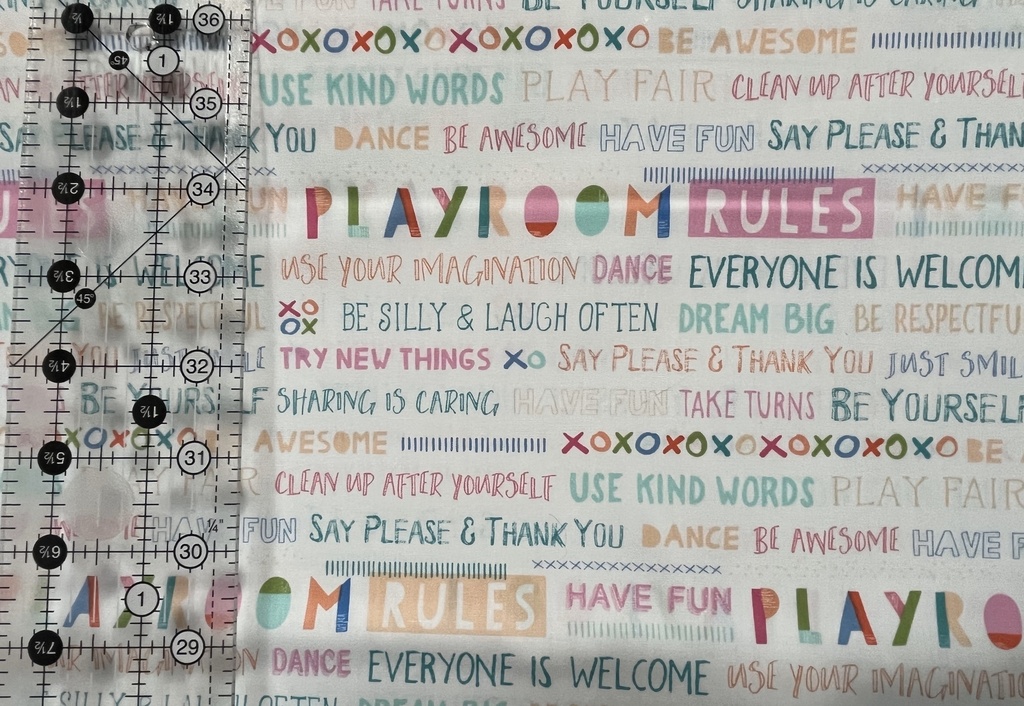 Playroom Rules, Word Fabric, PLR-89810, Art Gallery Fabrics