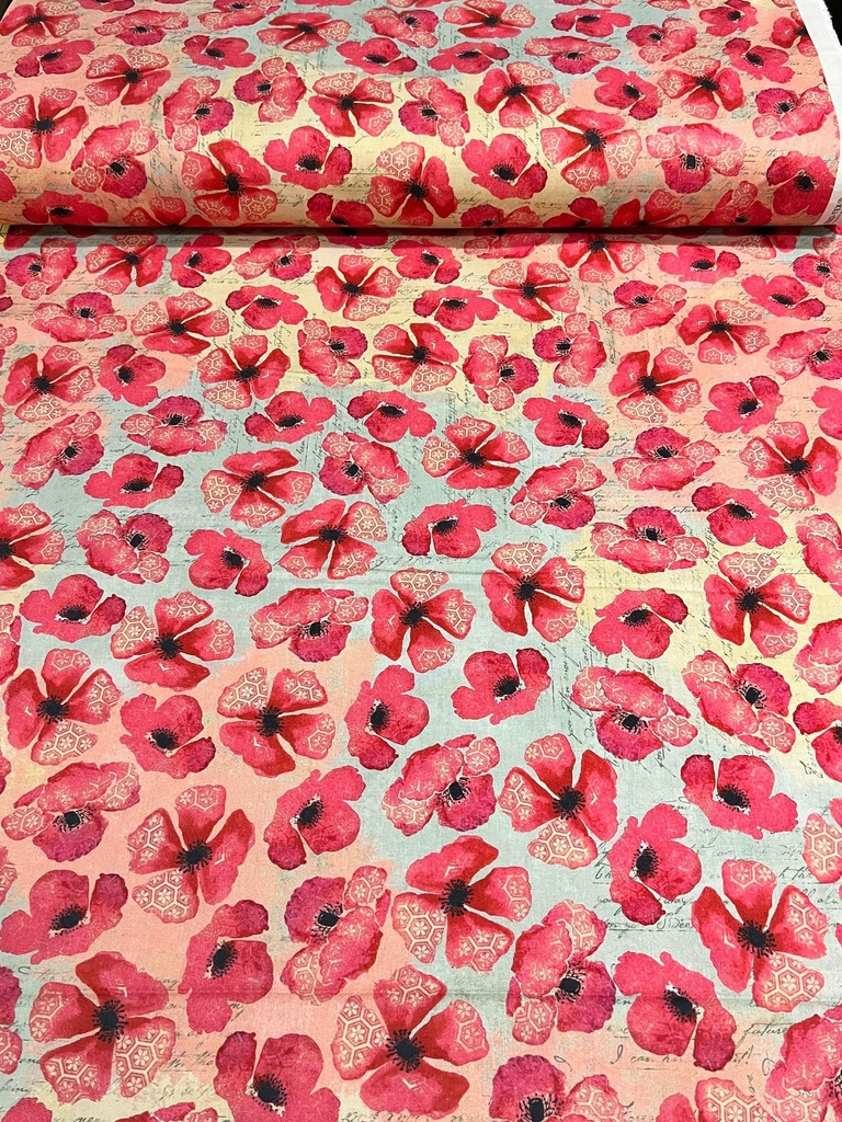 3 Yard Bundle, 108in Poppies Wideback, Windham Fabrics
