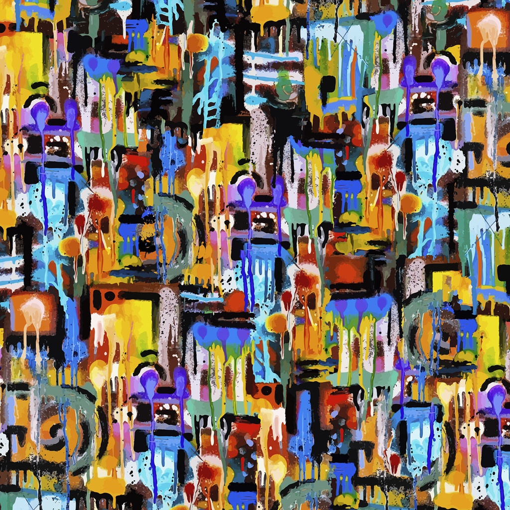 108in Graffiti Dark and Moody, Urban Ink by Alloyius Mcilwaine, P&B Textiles