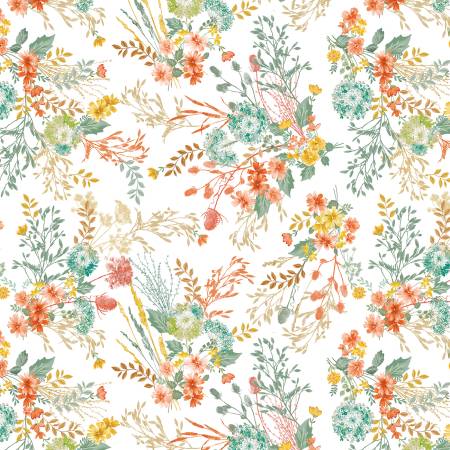 Montgomery Floral White, Belle Brunner, Benartex
