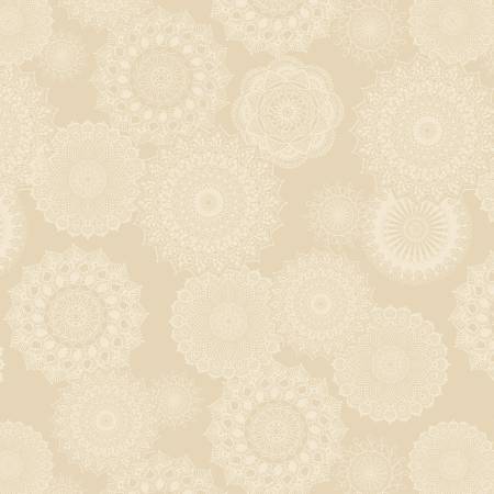 Dancing Doilies, 108in Wideback, Winter Haven, Benartex Fabrics