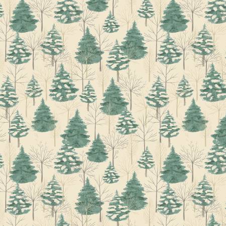 Forest Symphony Natural/Pine, Winter Haven, Rachel Rossi, Benartex Fabrics