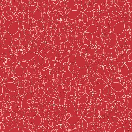 Doodle Star Coral, Winter Haven, Rachel Rossi, Benartex Fabrics