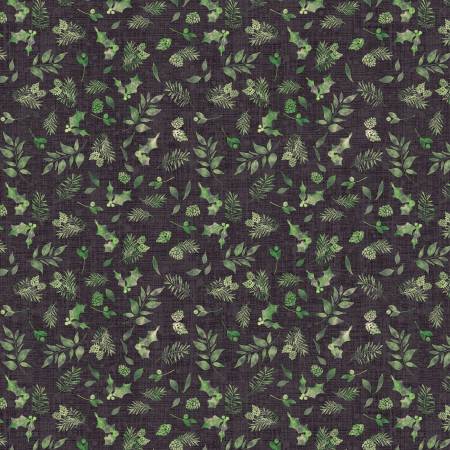 Forest Floor Charcoal, Winter Haven, Rachel Rossi, Benartex Fabrics