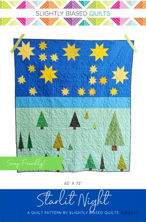 Starlit Night Quilt Pattern, Slightly Biased Quilts