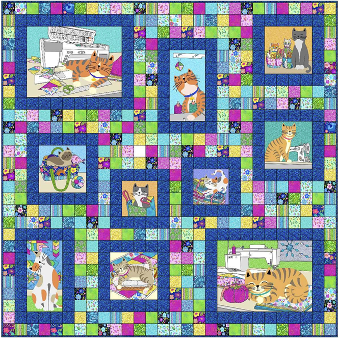 Cheeto Panel Quilt Kit, Benartex Fabrics