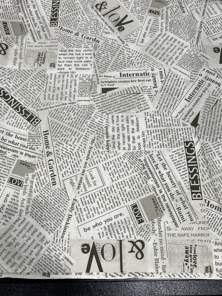 108" Wide Newsprint, Wide Backing, From Windham