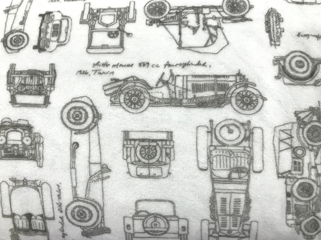 Automobiles Graphite, 60in Cuddle, Shannon Fabrics
