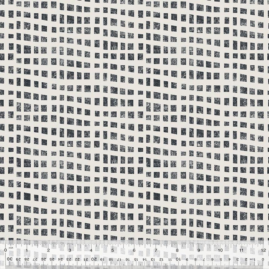 Black & White Cotton Fabric, Swatch, Michael Mullan, 53508-8, Windham Fabrics