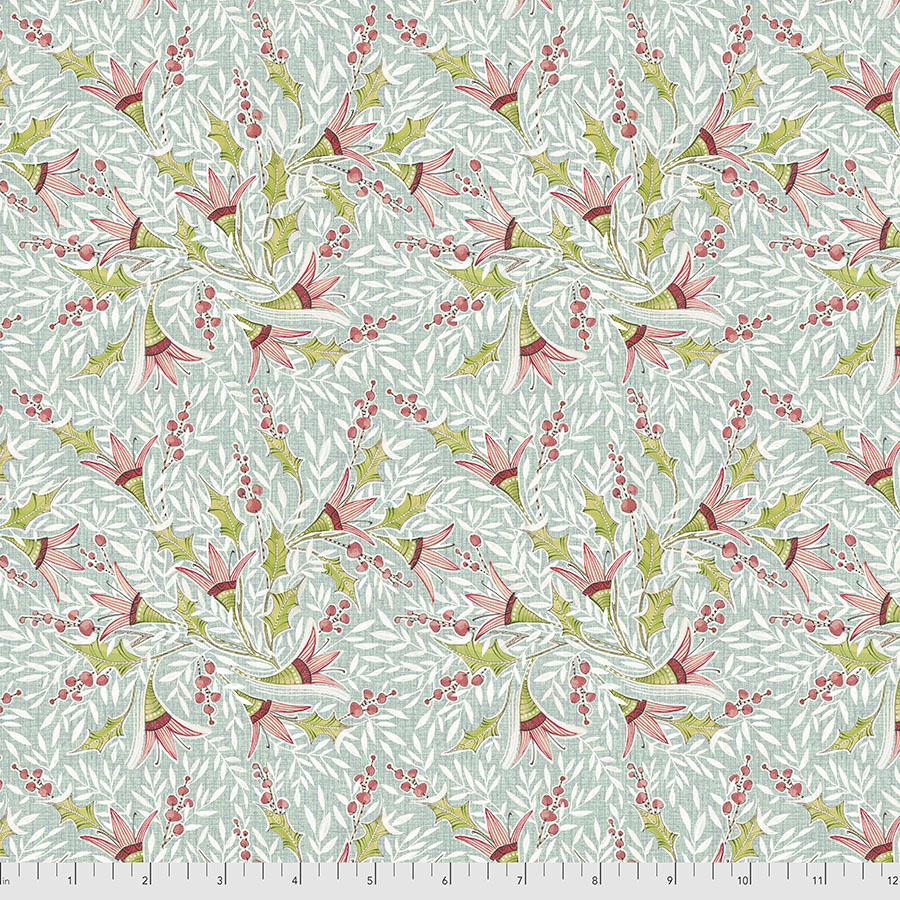 Christmas Fabric, Holly Berries, Floral Fabric, Cori Dantini Fabric, FreeSpirit Fabrics