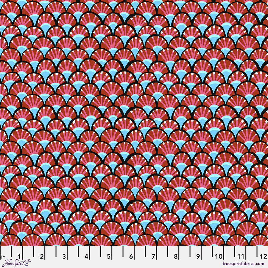 Clam Shell Cotton Lawn, Vivacious, Anna Maria, FreeSpirit Fabrics