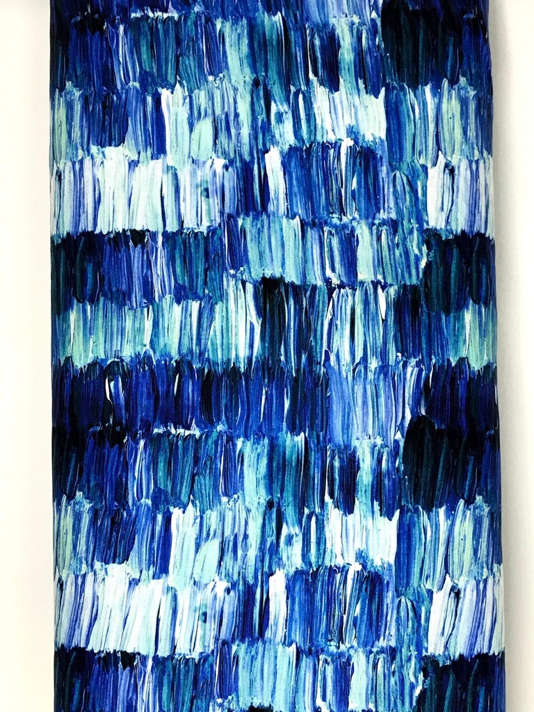 Cobalt Brush Strokes (Digital) 100% Cotton