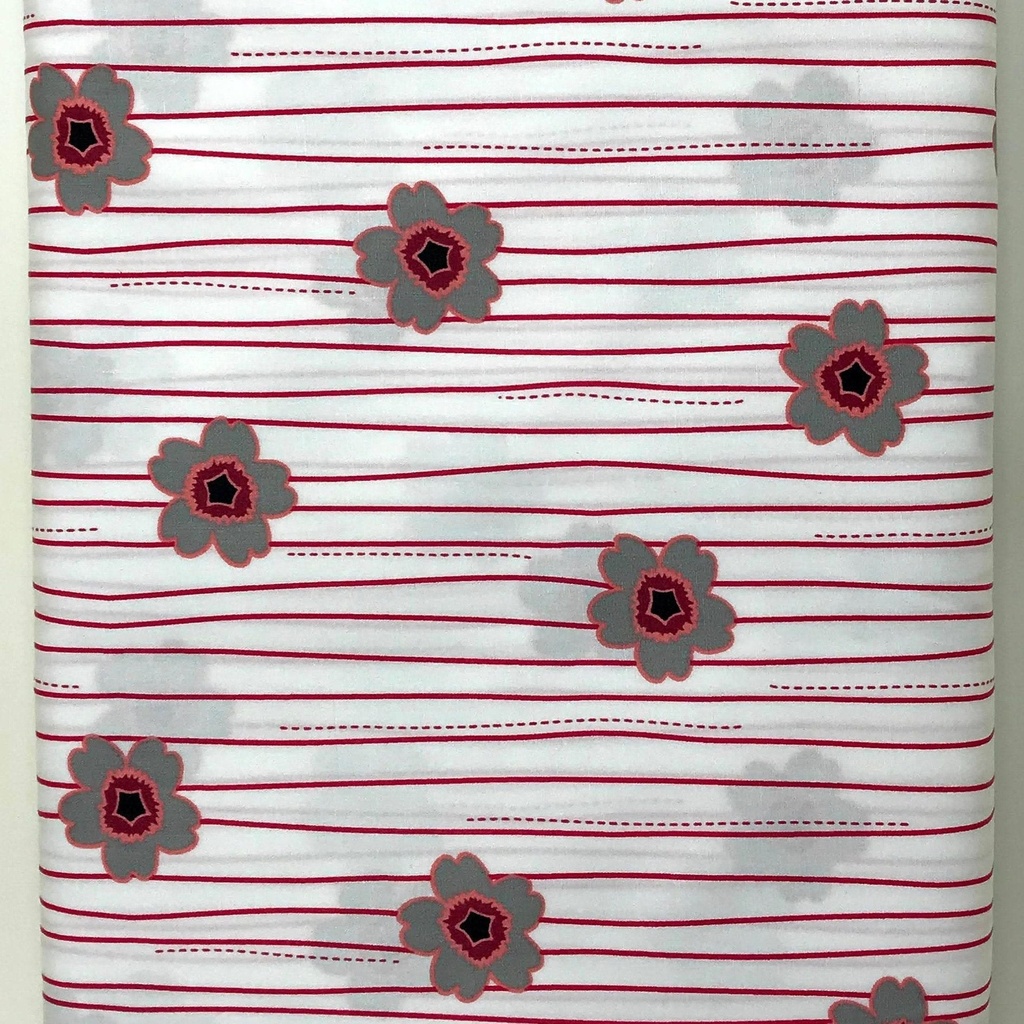 Floral Striped fabric, Jenni Baker, Art Gallery Fabrics