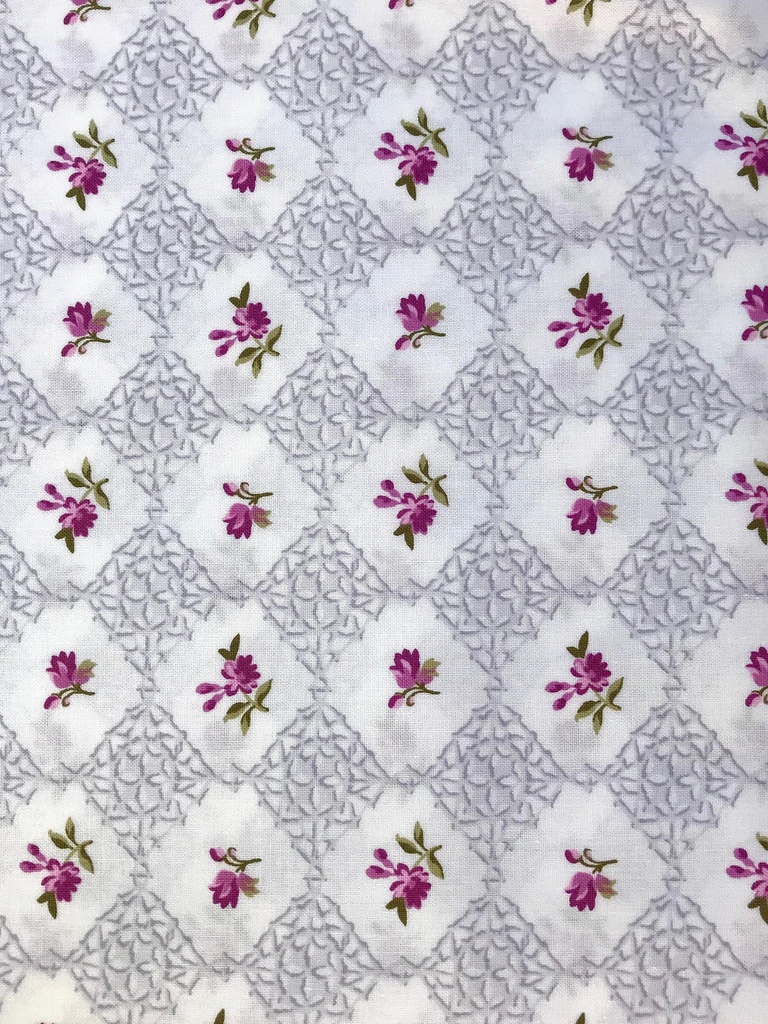 Purple Rose Fabric, Floral Fabric, Andover Fabrics