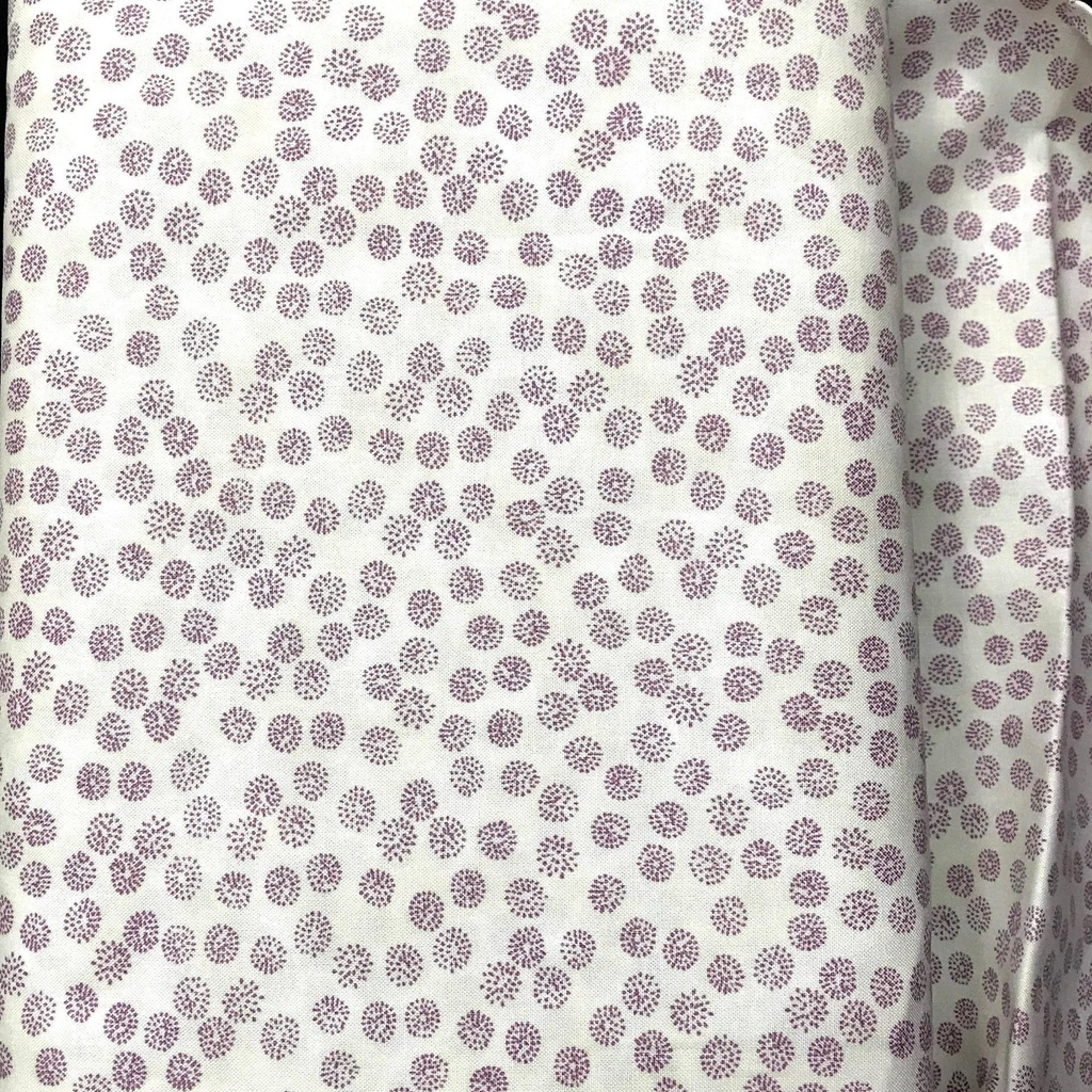 Quilters Coordinates Dot Flower Lila, Stof Fabrics