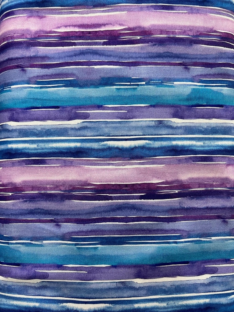 Striped Sewing Fabric, Full Bloom, Courtney Morgenstern, P&B Textiles