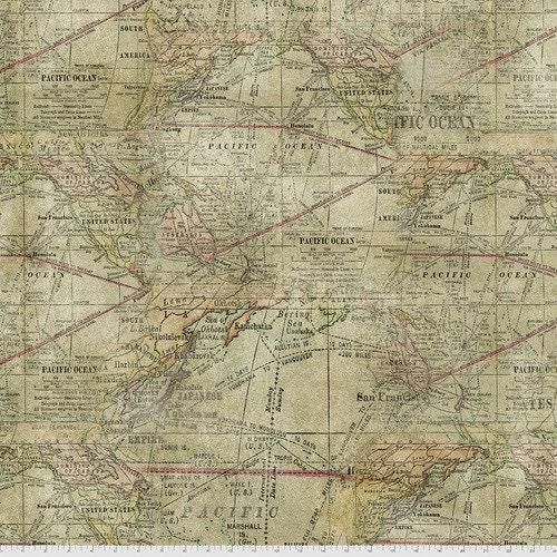 Tim Holtz, 108in Cotton Backing Fabric, Expedition, Elements Quilt Backs, FreeSpirit Fabrics