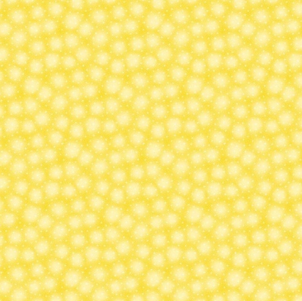 Yellow Cotton Fabric, Mini Stars Cotton, Sunshine, Blank Fabric