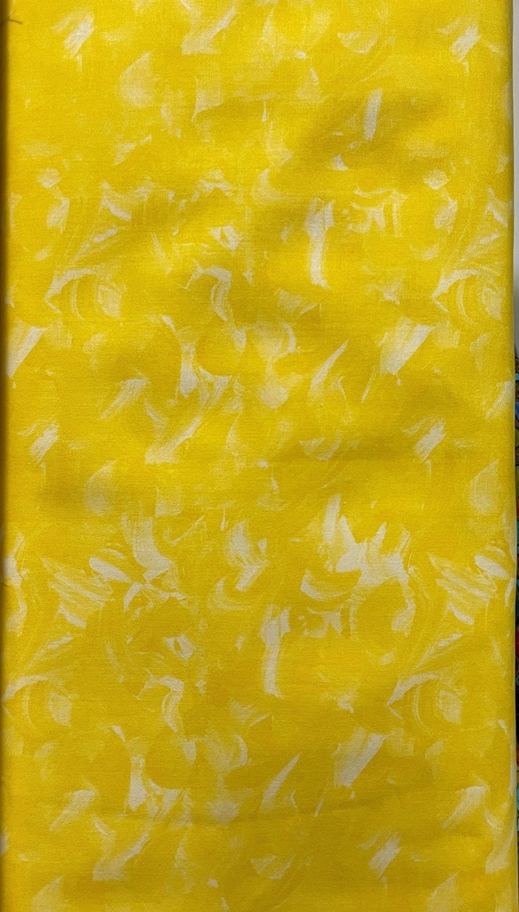 Yellow Quilting Fabric, Impasto, Flourish Collection, Sue Penn, PWSP035, FreeSpirit Fabrics