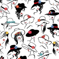 Trendsetter, CX10982, Flowers In Her Hair, Michael Miller Fabrics