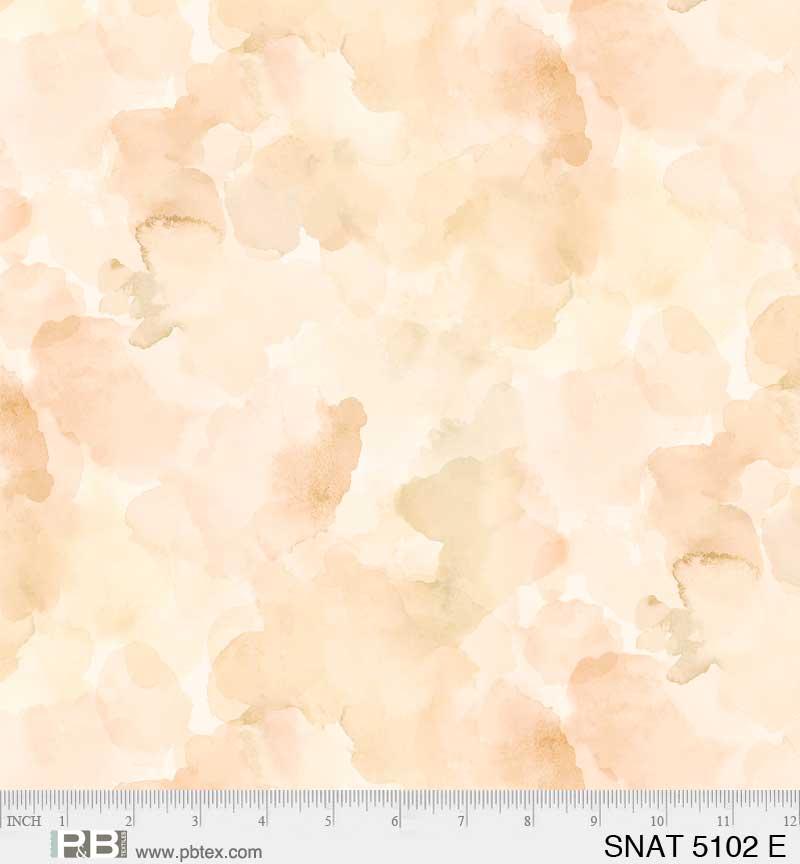 Cream Watercolor Blender, Serene Nature, Laura Horn, P&B Textiles