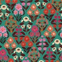 Floral Bouquet Turquoise, Folk Flora