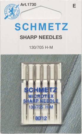 Schmetz Sharp / Microtex Machine Needles Size 12/80