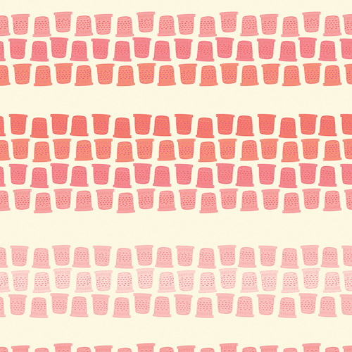 Thimble Lane Coral, Sew Obsessed, Art Gallery Fabrics