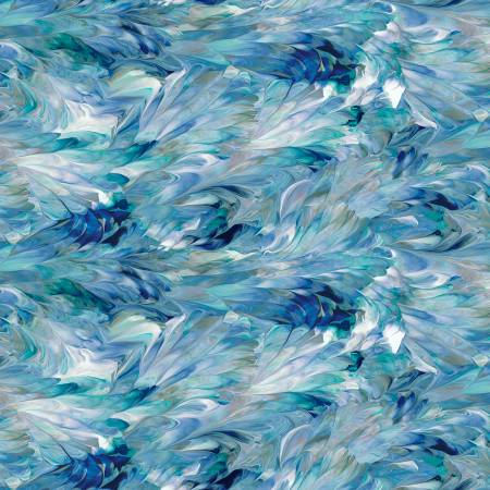 Fluidity Blue Teal, 108in Wide Back, P&B Textiles