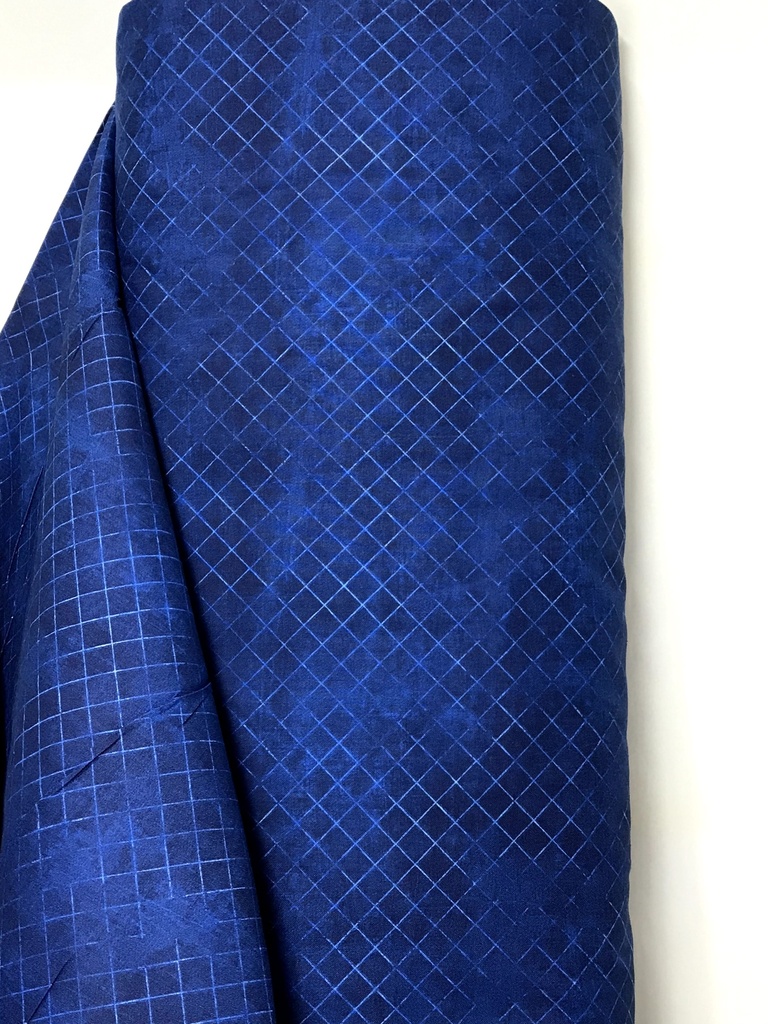 108" Blue Trellis, Navy Wideback, Wilmington Prints