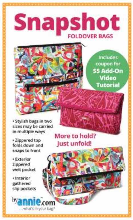Snapshot Foldover Bags, By Annie