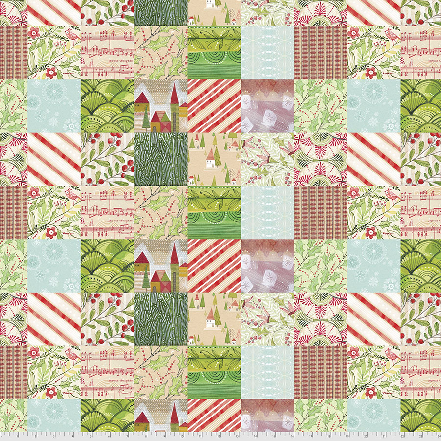 Holly Jolly Patches Multi, Cori Dantini, FreeSpirit Fabrics