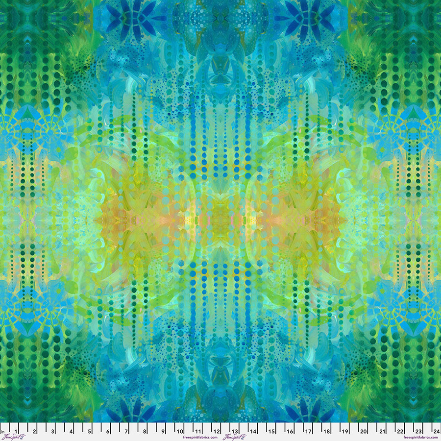 Floral Abstract Cotton, Garden Delight, Sue Penn, PWSP058, FreeSpirit Fabrics