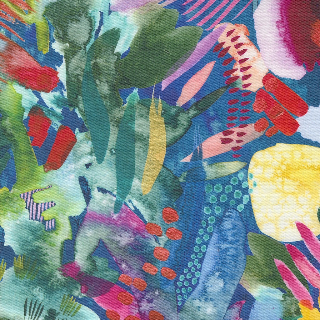 First Sight Geometric Watercolor, Coming Up Roses, Create Joy Project, Moda Fabrics
