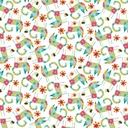 Patterned Cats Teal, Garden Cats, Terry Runyan, Benartex Fabrics