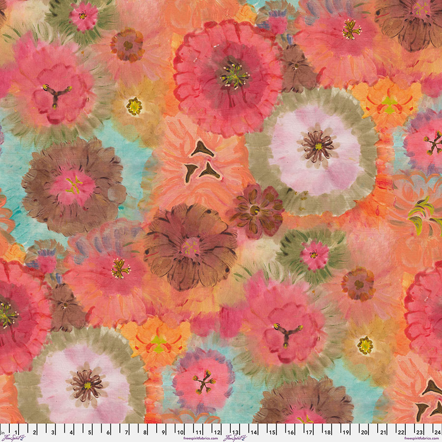 Henna Hibiscus, Exotic Garden Palace, Denise Burkitt, FreeSpirit Fabrics