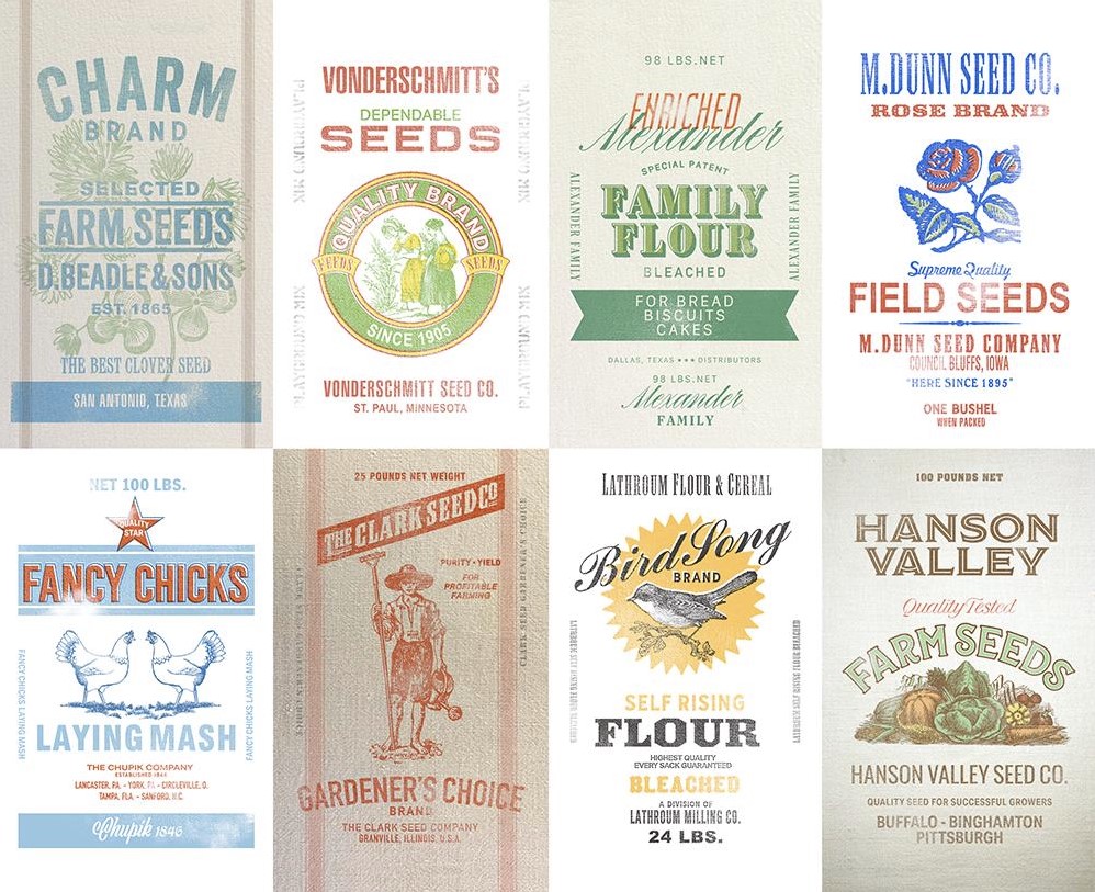 Flour Sacks Panel, Farm And Garden Milk, Cathe Holden, Moda fabrics