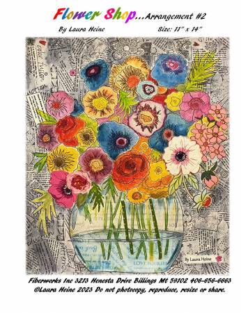 Flower Shop Arrangement #2, Collage Pattern, Laura Heine