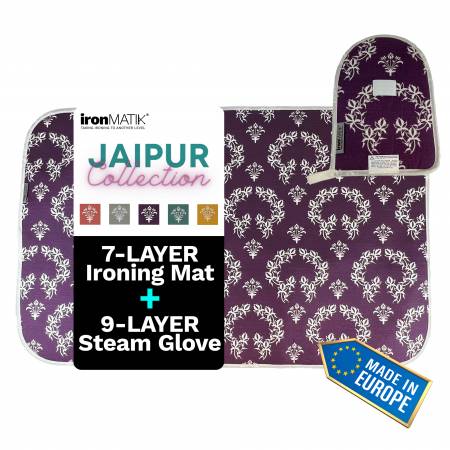 Jaipur Collection Premium Ironing Mat & Steam Glove Bundle Jaipur Purple