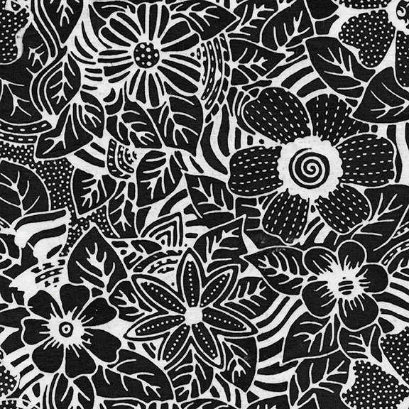 Batik Flower Zebra, Black & White, SeaSide, Island Batik