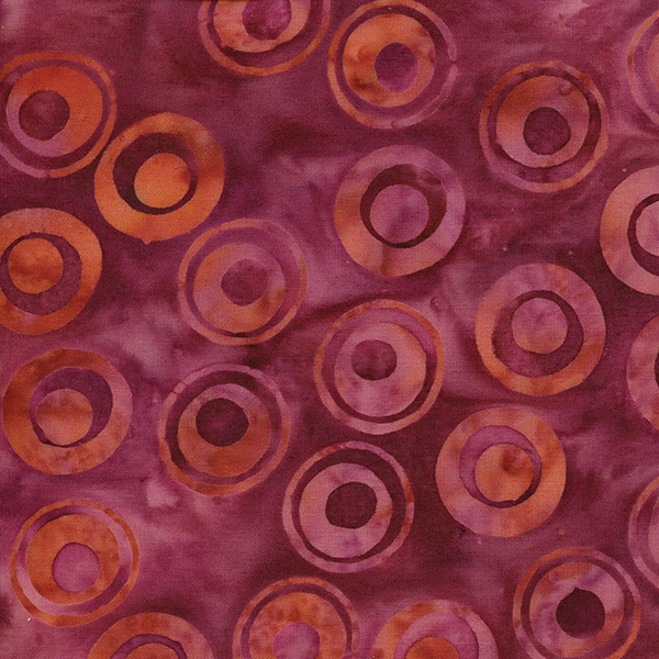 Batik Circle Dot, Mulberry, SeaSide, Island Batik